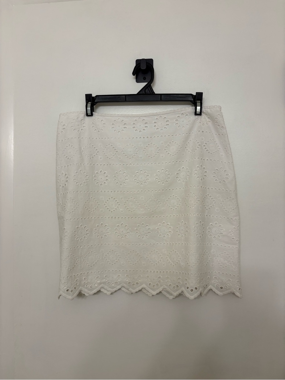 Vineyard Vines White Eyelet Cotton Mini Skirt Scalloped Bridal Coastal 10